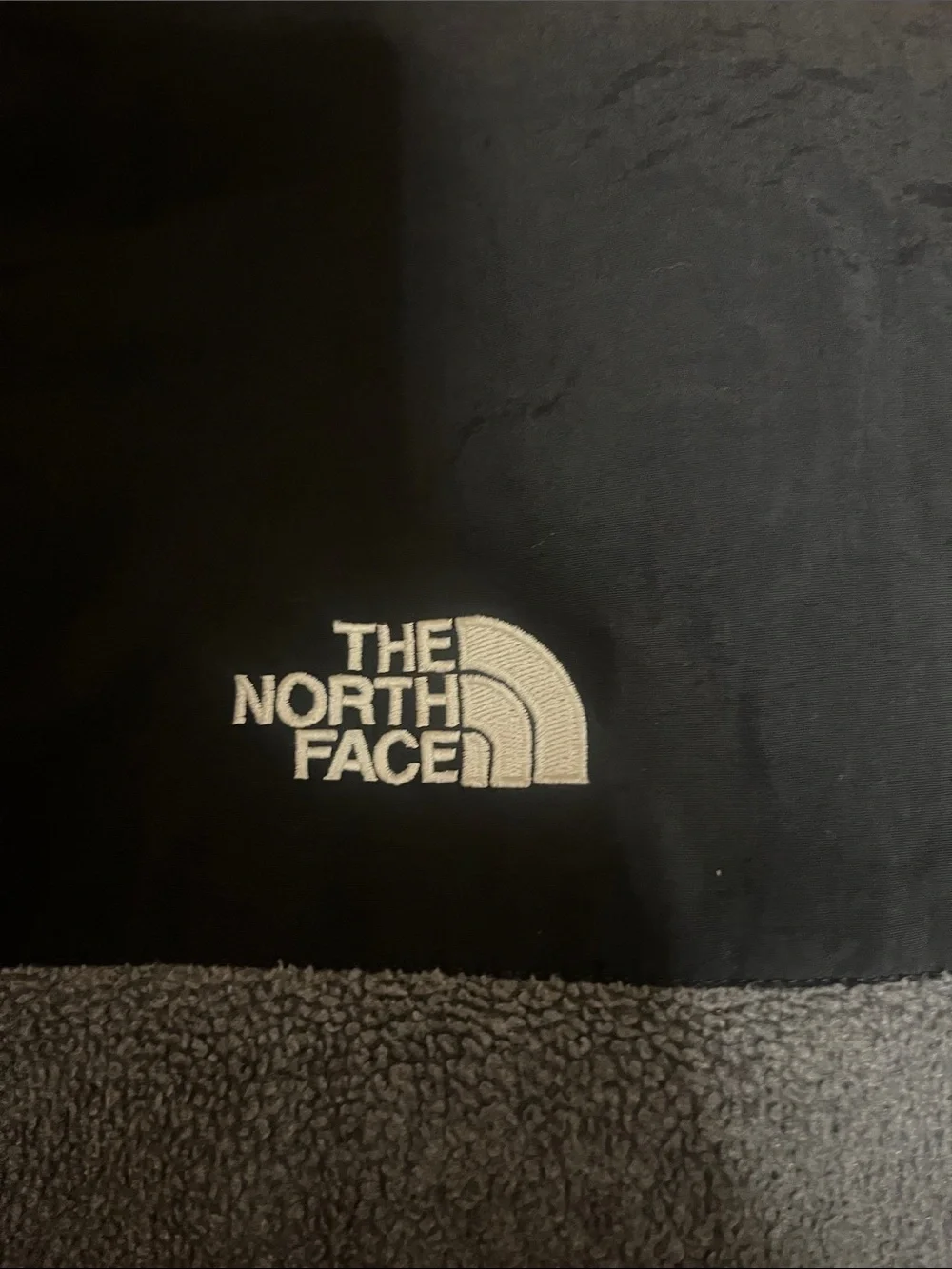 The North Face Men’s Gray and Black Fleece Hybrid Jacket